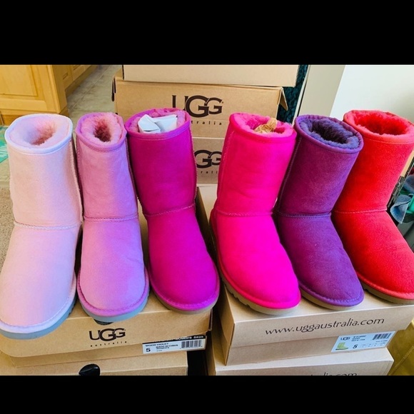 UGG CLASSIC SHORT PURPLE WOODE VIOLET BOOTS WOMENS 5 - Picture 7 of 9